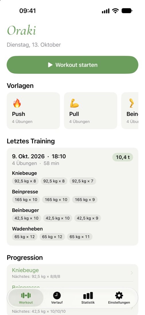 Oraki App – Übersicht